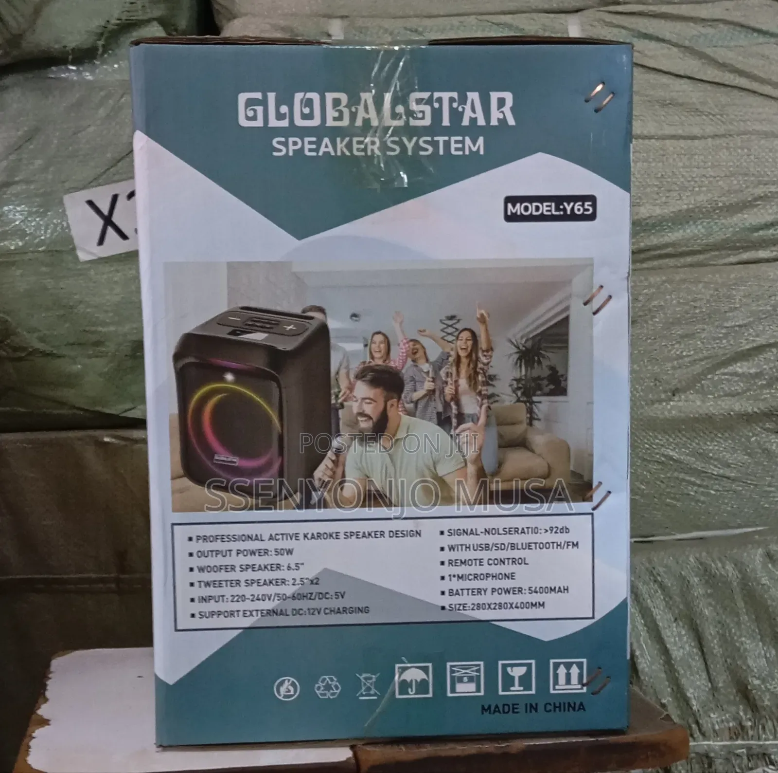 Globalstar Y65 Professional Active Karaoke Speaker System –50w, 6.5 Bt