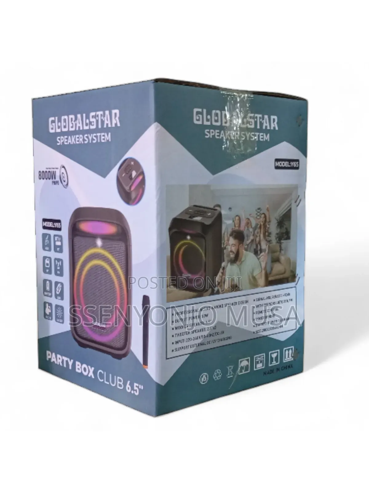 Globalstar Y65 Professional Active Karaoke Speaker System –50w, 6.5 Bt