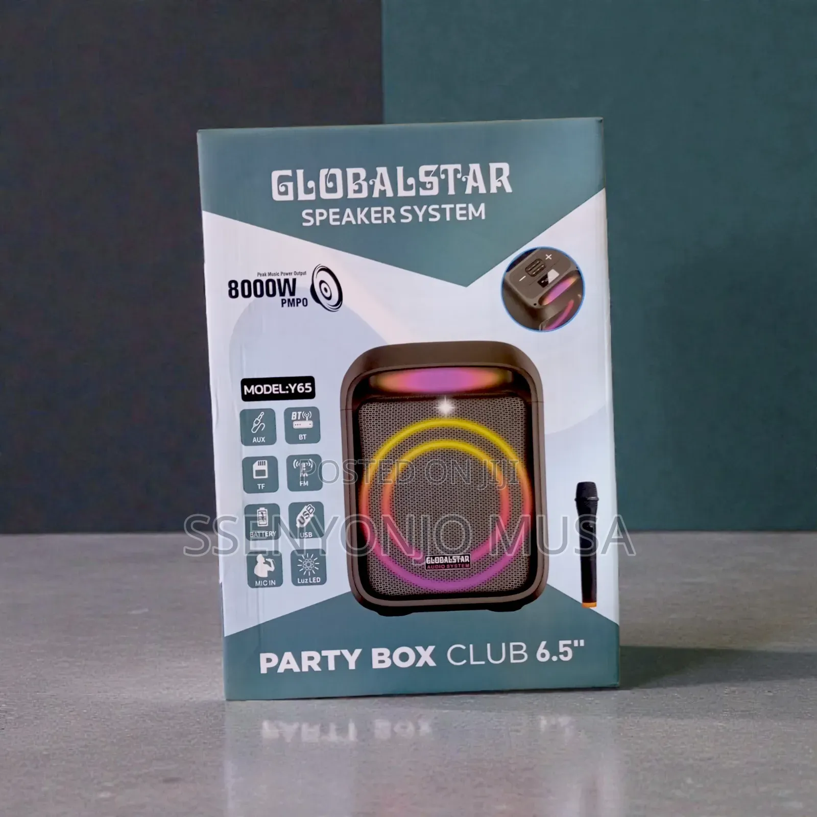 Globalstar Y65 Professional Active Karaoke Speaker System –50w, 6.5 Bt