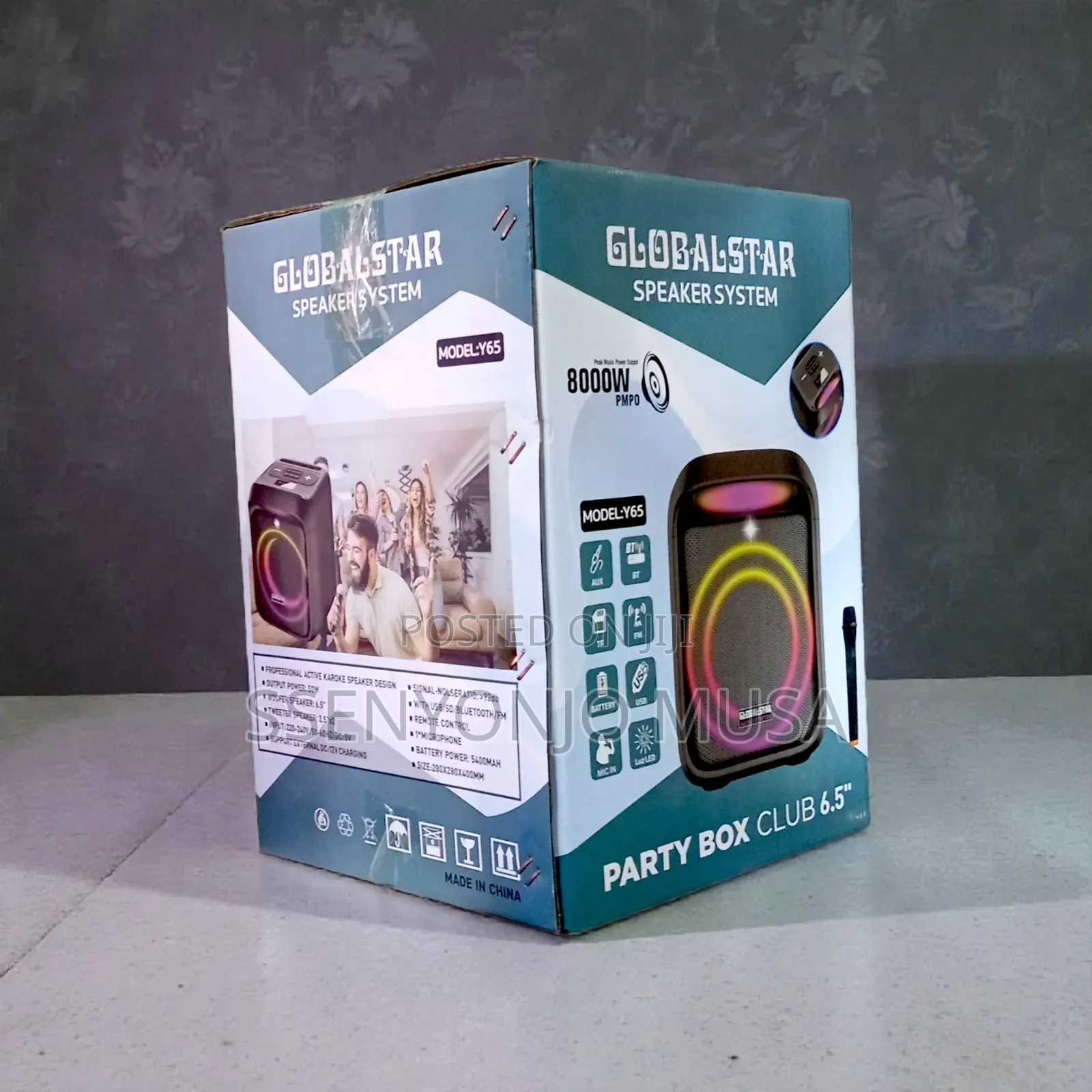 Globalstar Y65 Professional Active Karaoke Speaker System –50w, 6.5 Bt
