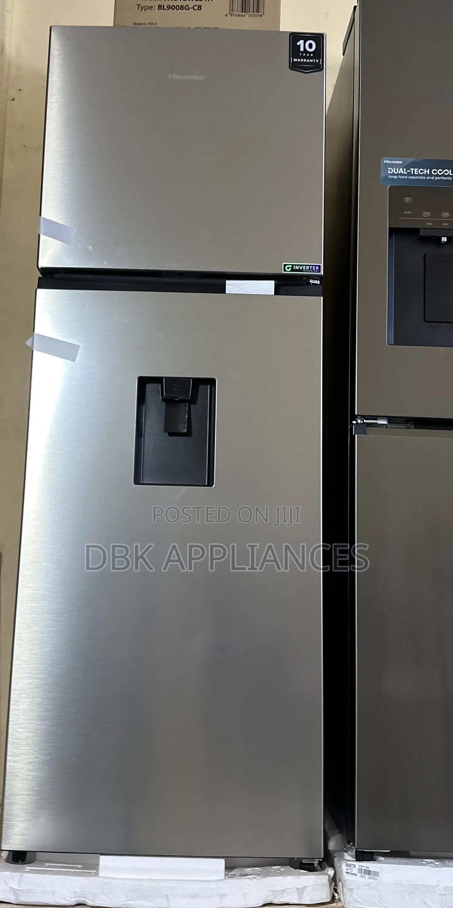 New Hisense 419l Double Door Fridge Dispenser 4yr Warrant