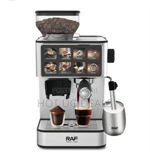 Raf Commercial Coffee Machine With A Grinder, Mixer Water Tank 1 Litre