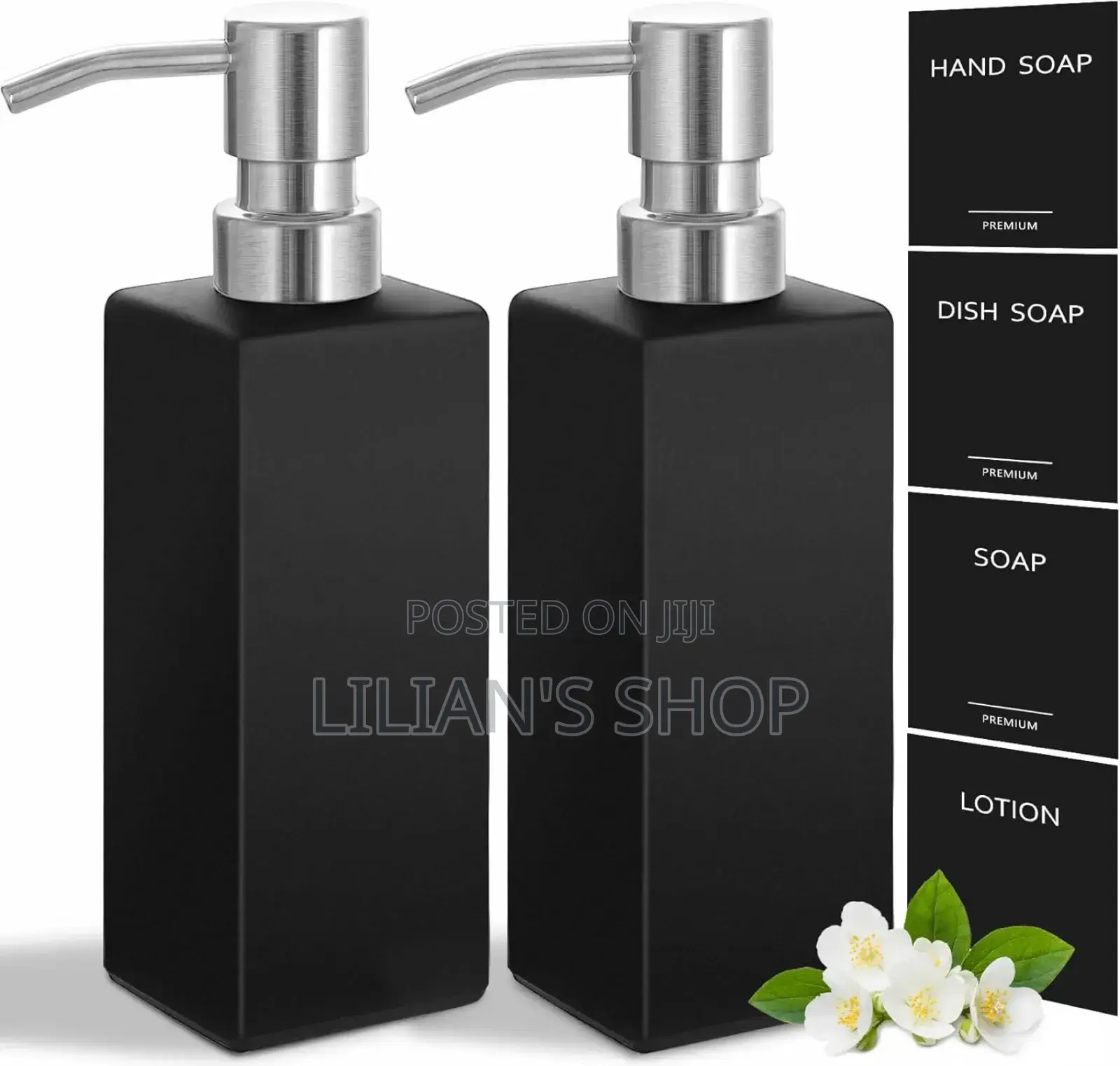 2pcs Ceramic Hand and Dish Soap Dispenser Set