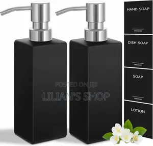 2pcs Ceramic Hand and Dish Soap Dispenser Set