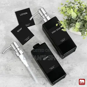 2pcs Ceramic Hand and Dish Soap Dispenser Set