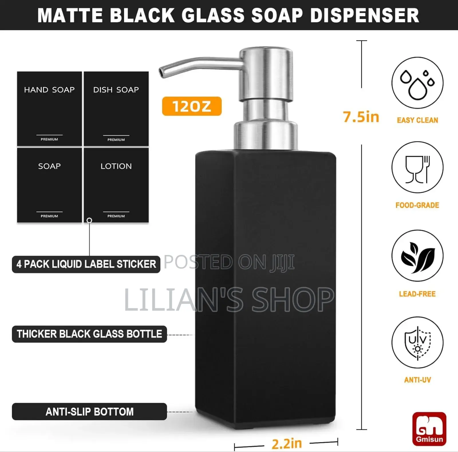2pcs Ceramic Hand and Dish Soap Dispenser Set