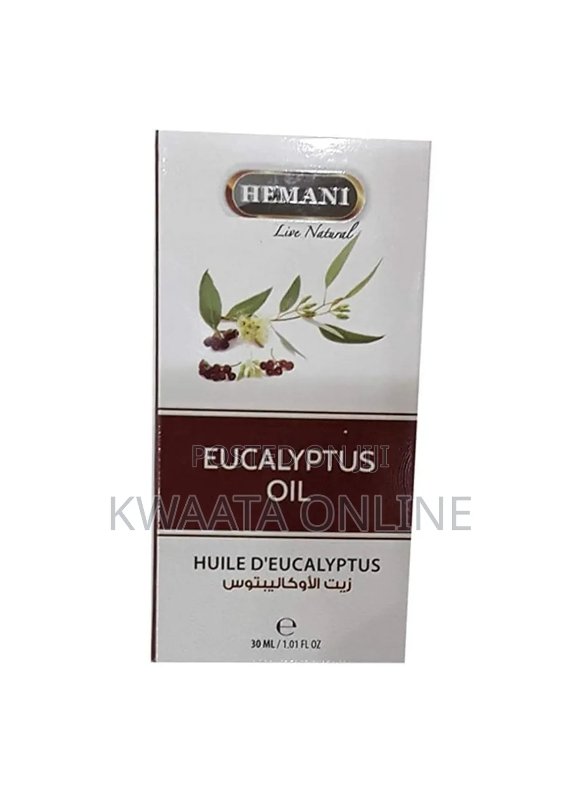 30ml Hemani Eucalyptus Oil.100% Pure and Natural Essential Oil