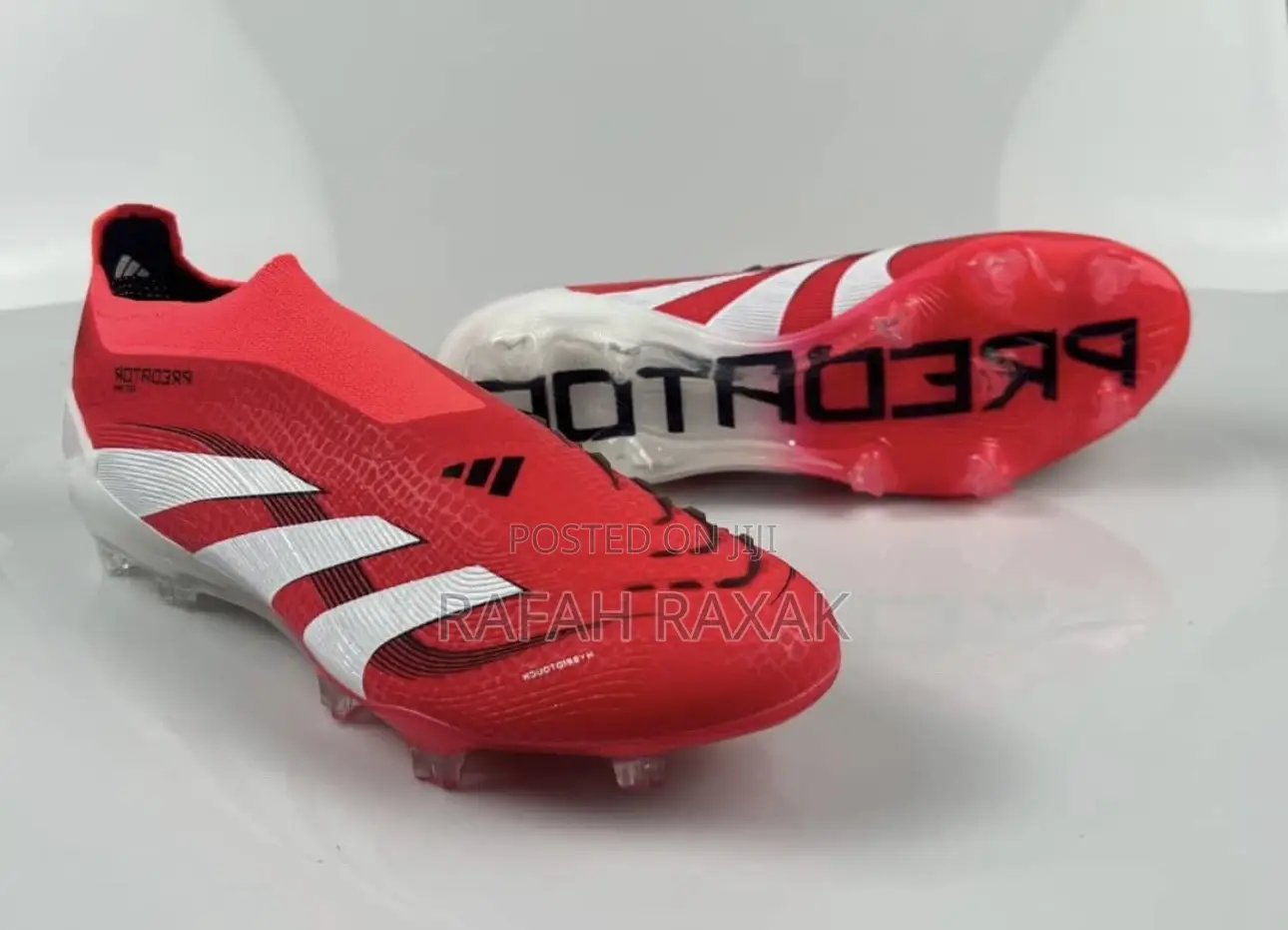Original Red/White Adidas Predator Elite Laceless Ag Football Boot