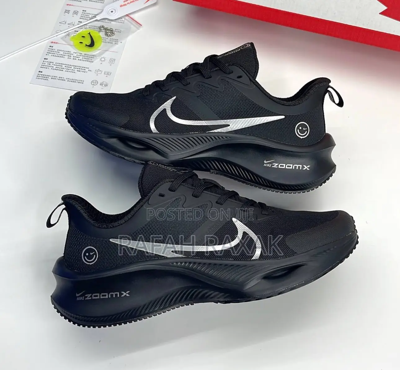 Original Nike Zoom X Smiley Black Running Sneakers