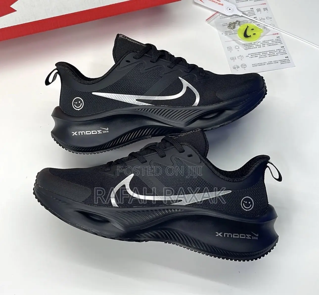 Original Nike Zoom X Smiley Black Running Sneakers