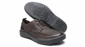 Men’S Dark Tan Clarks Casual Leather Low Shoes