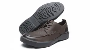 Men’S Dark Tan Clarks Casual Leather Low Shoes