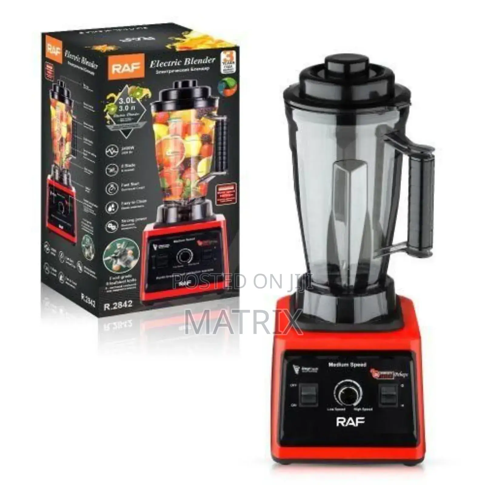 Raf Electric Commercial Blender- 3 Litres