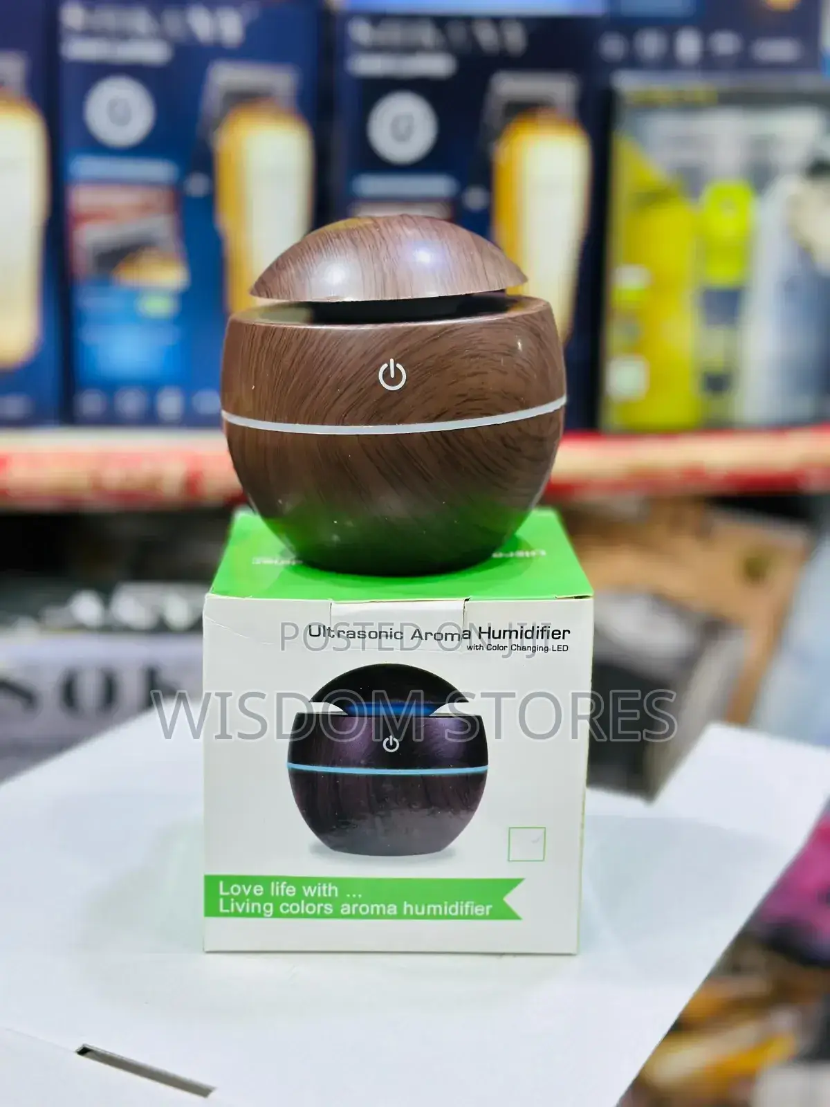 Ultrasonic Aroma Humidifier With Color-changing Led Lights.