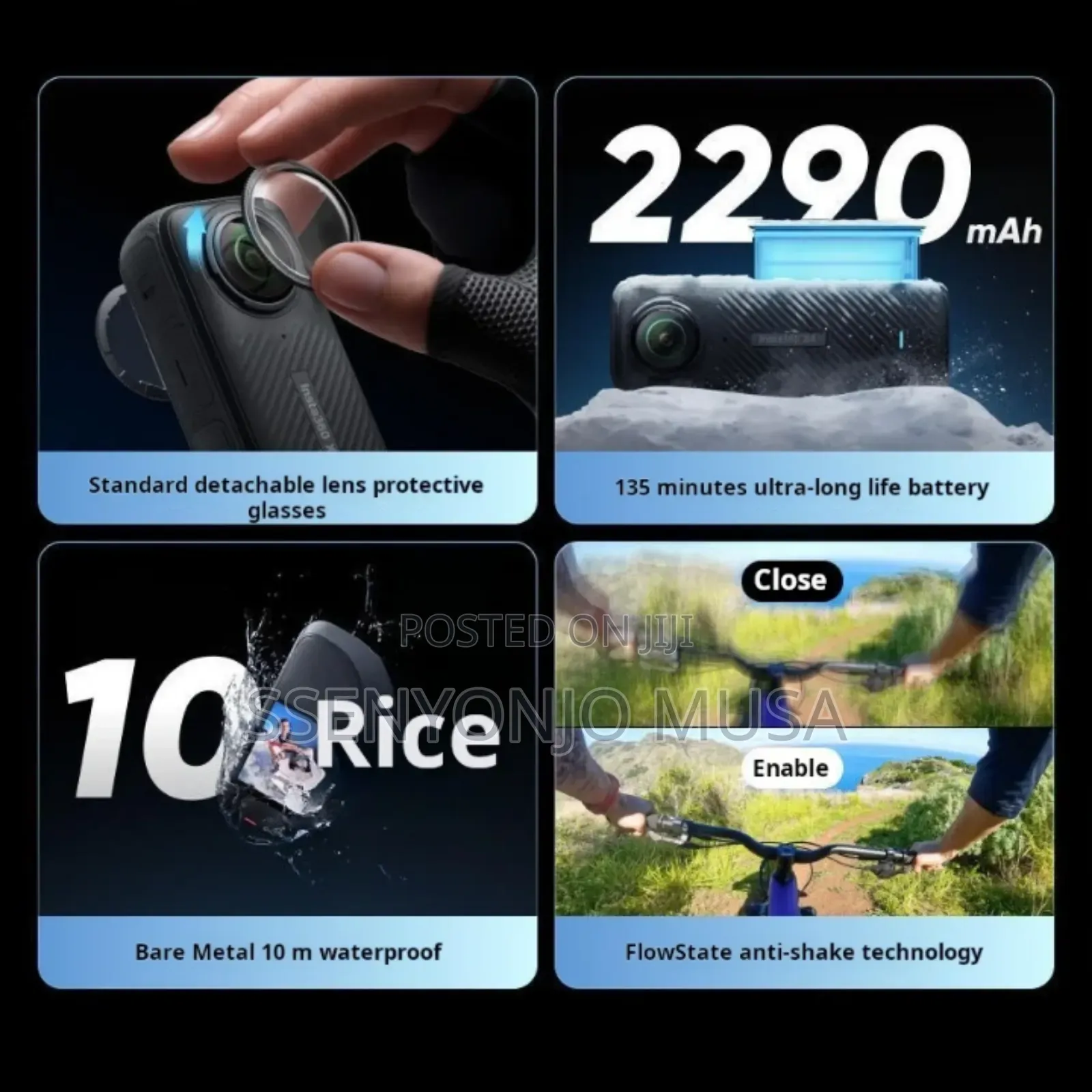 Insta360 X5 Action Camera – 360° Waterproof Camera With Flowstate
