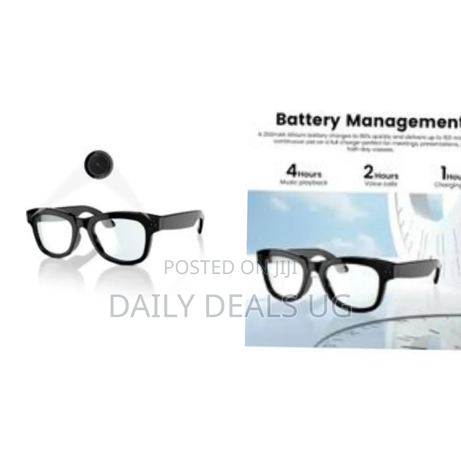Smart Camera Glasses With 5mp Ultra-Wide Camera