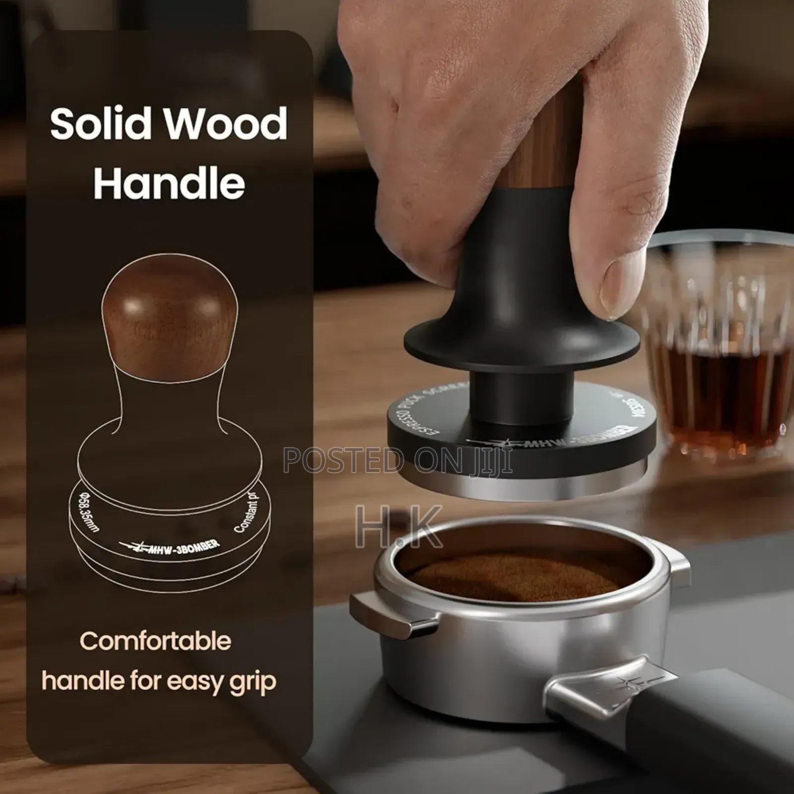 MHW-3bomber 51mm Espresso Tamper