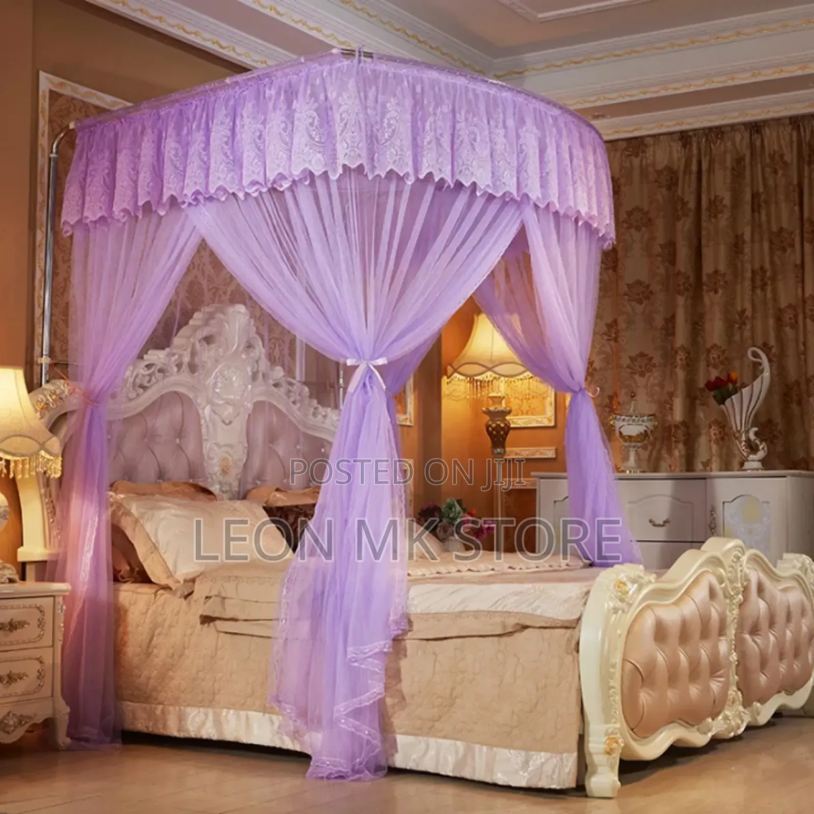 Purple Adjustable King Queen Mosquito Nets