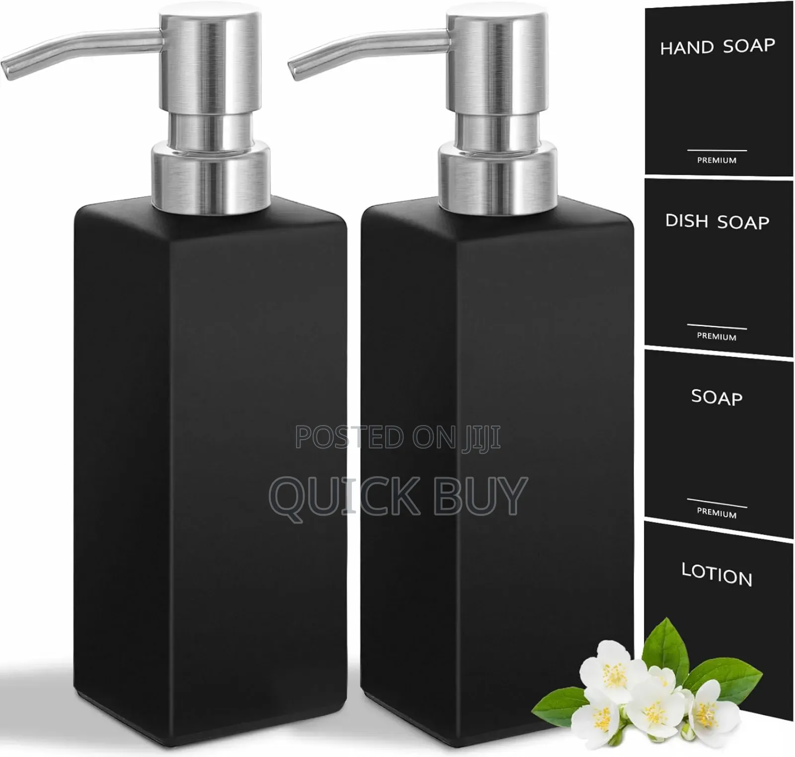 2pcs Ceramic Hand and Dish Soap Dispenser Set