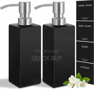 2pcs Ceramic Hand and Dish Soap Dispenser Set