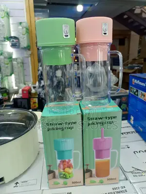 Portable, Rechargeable Straw-Type Juicing Cups