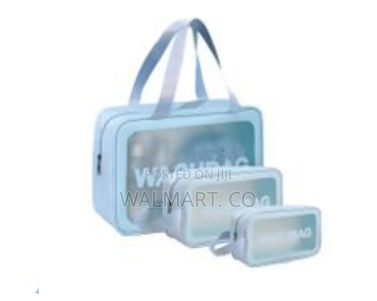 3 Translucent Storage Cosmetic Bag Make Up Bag for Home and Travel