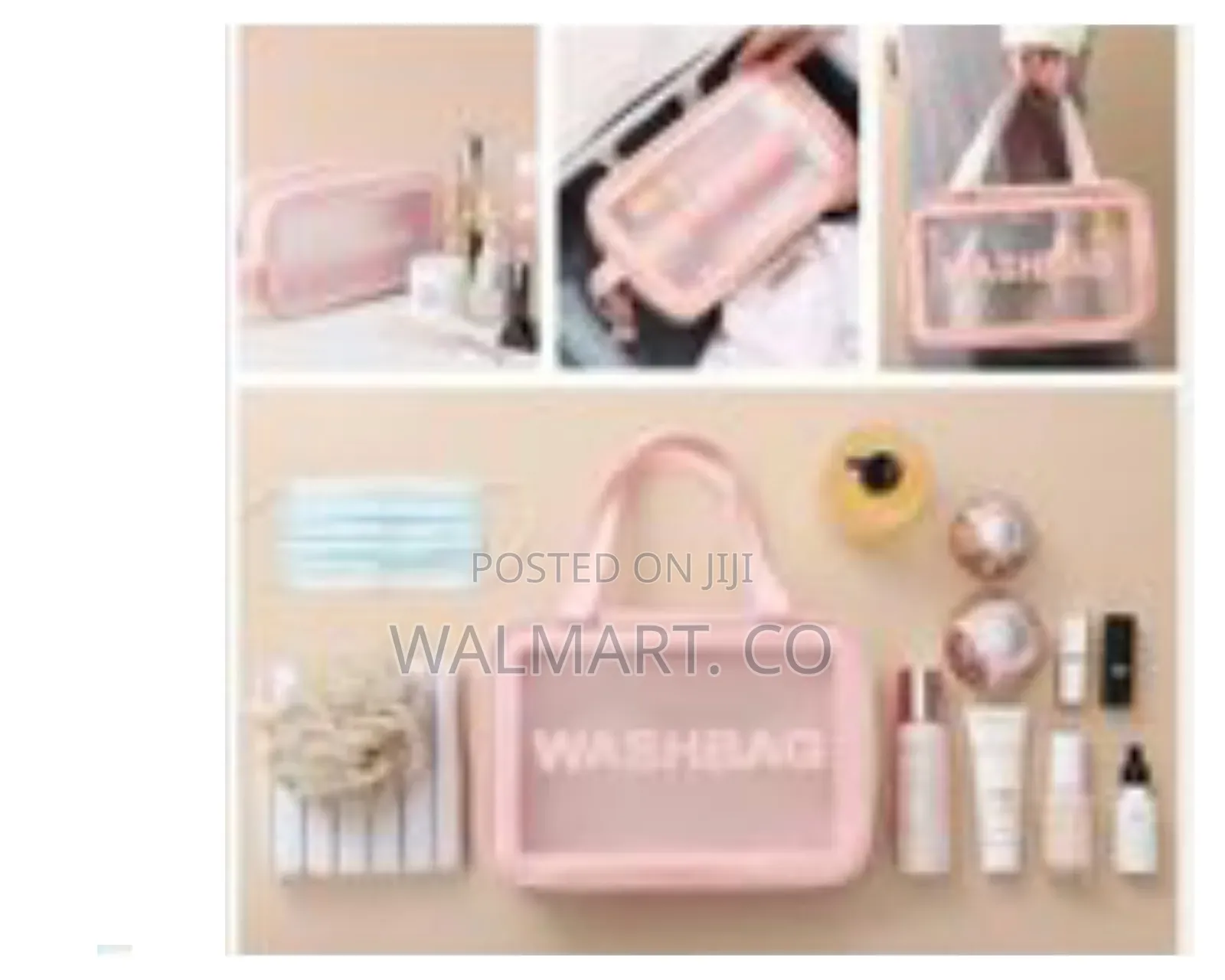 3 Translucent Storage Cosmetic Bag Make Up Bag for Home and Travel