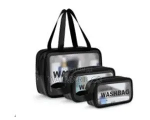 3 Translucent Storage Cosmetic Bag Make Up Bag for Home and Travel