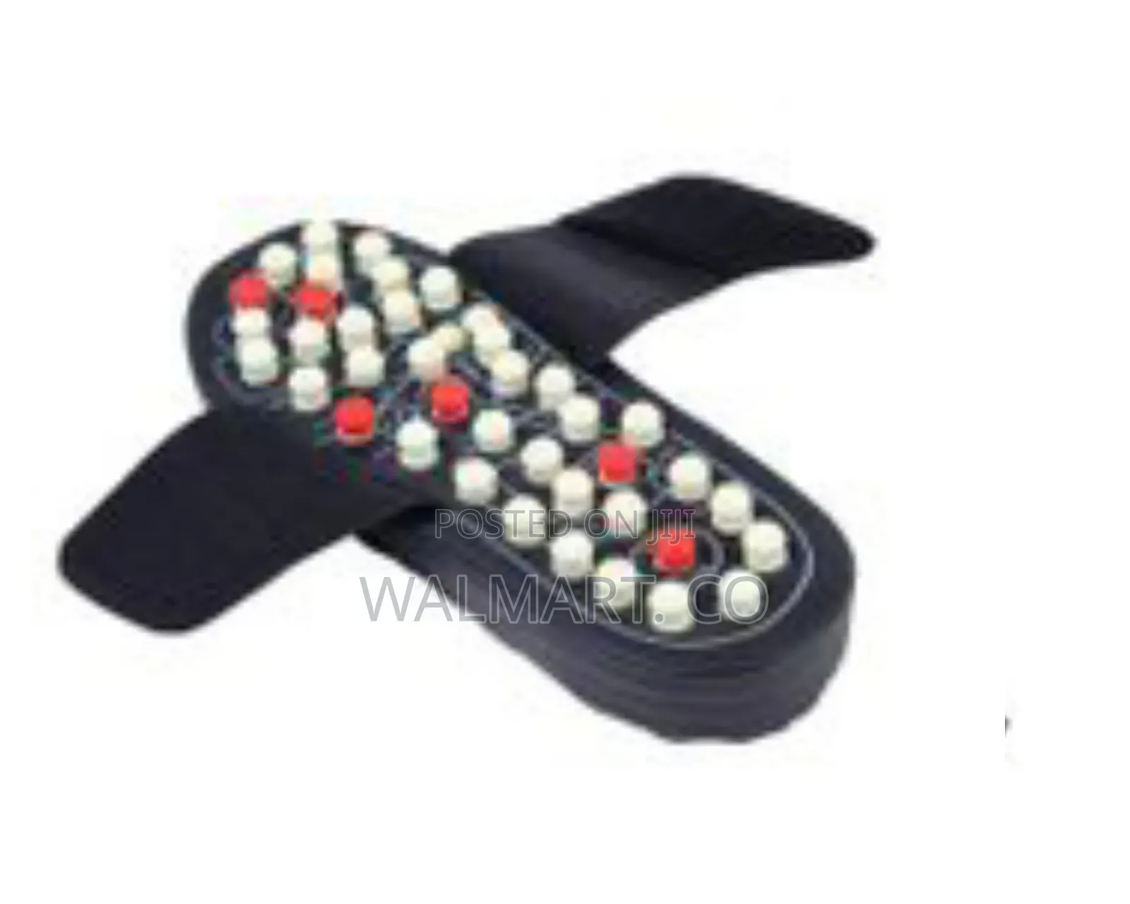 44-45 Reflexology Silicone Acupressure Slippers Massage-Black