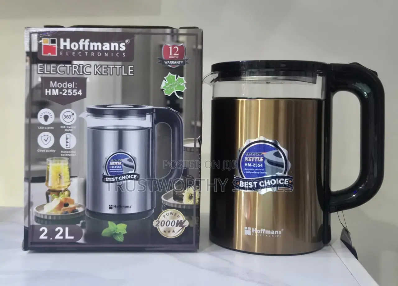 Hoffmans 2.2l Top Glass Electric Kettle