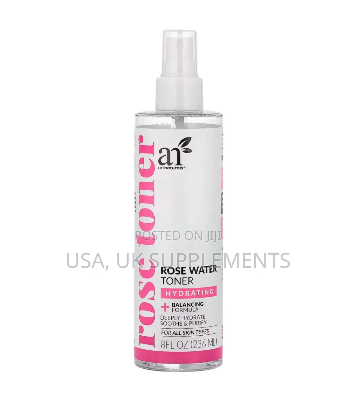 Rose Water Hydrating Toner 236ml Art Naturals. Smooth and Glowing Skin