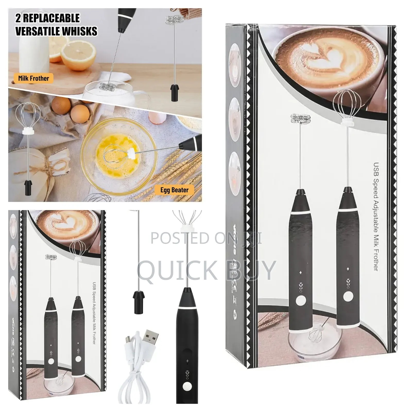 2in1 Rechargeable Milk and Coffee Frother