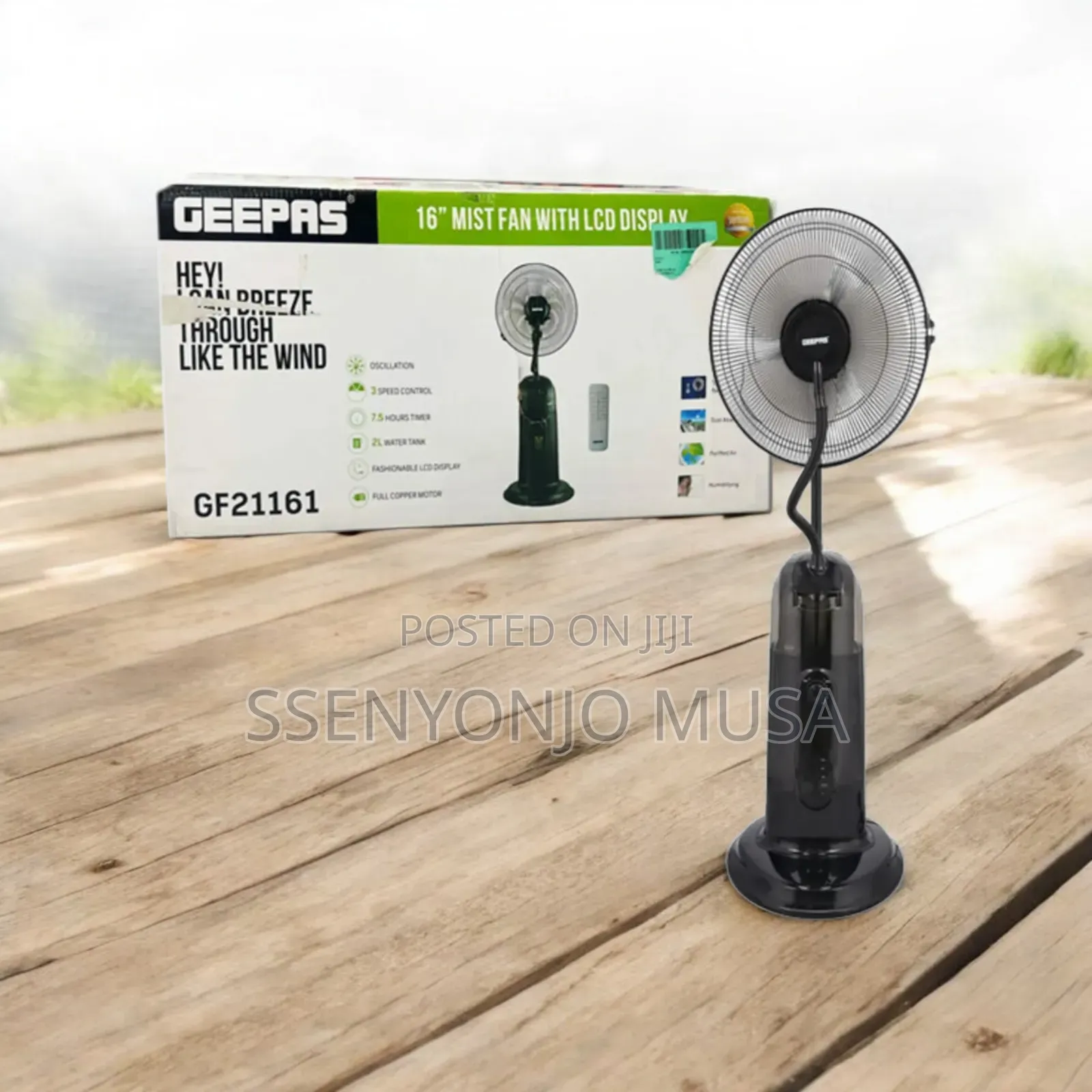 Geepas 16-inch Mist Fan With Led Display Remote Control – Gf21161