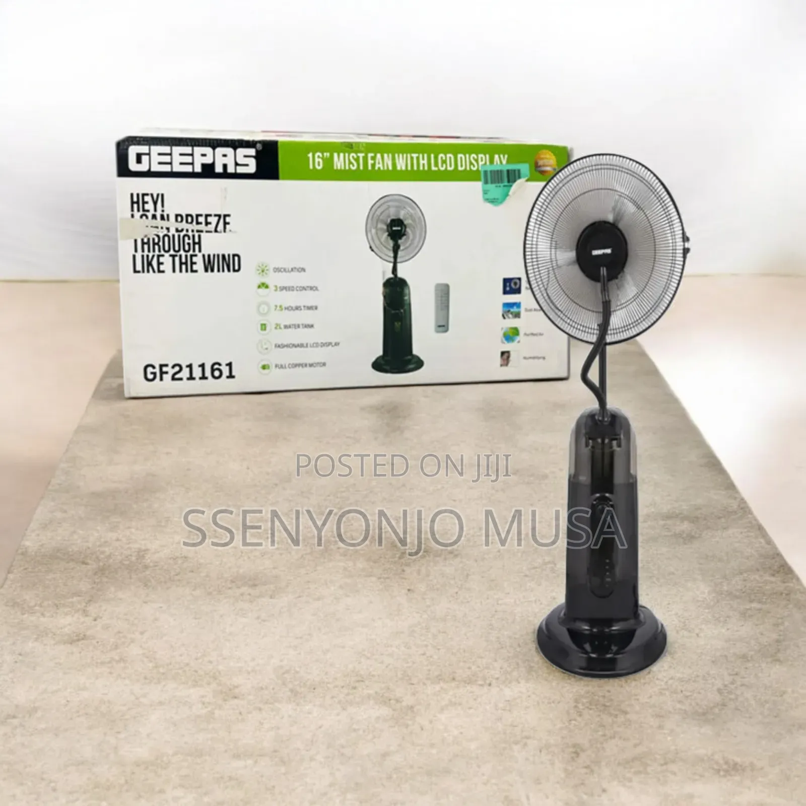 Geepas 16-inch Mist Fan With Led Display Remote Control – Gf21161