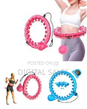 Adjustable Weighted Fitness Hula Hoop With Smart Tracking Weight