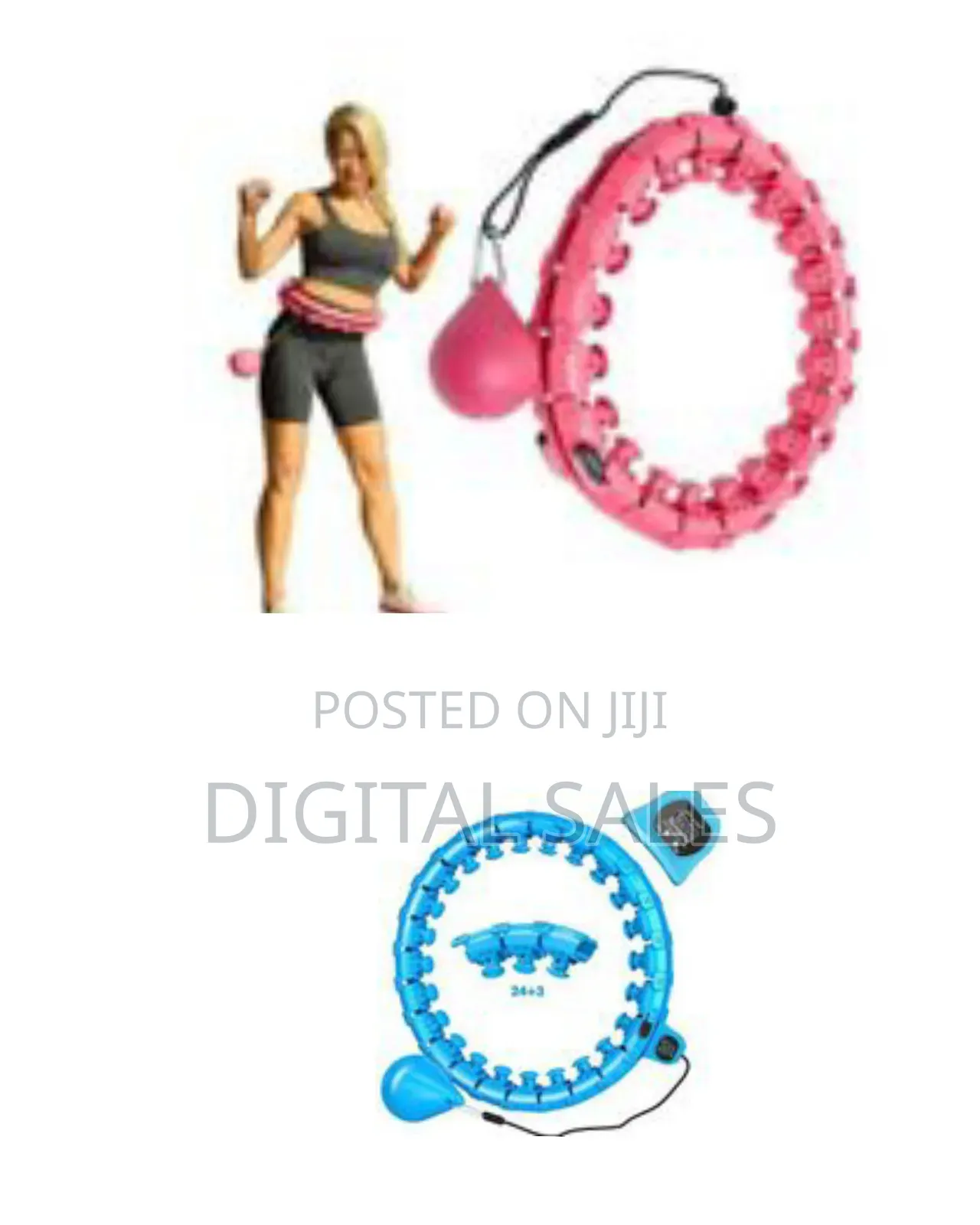 Adjustable Weighted Fitness Hula Hoop With Smart Tracking Weight
