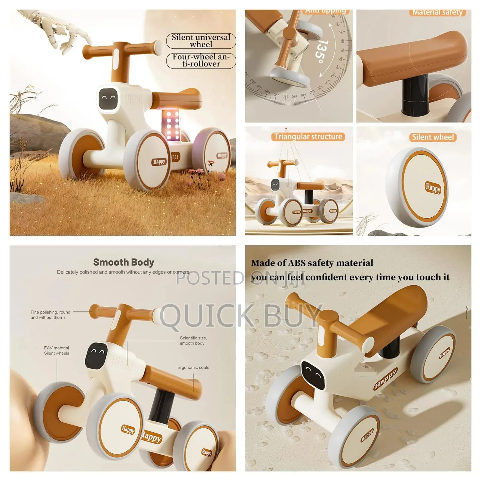 Led Baby Balance Bike With Music