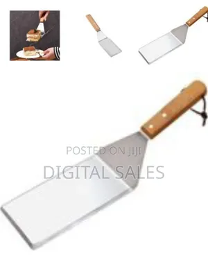 Stainless Steel Cooking Spatula With Wooden Hand