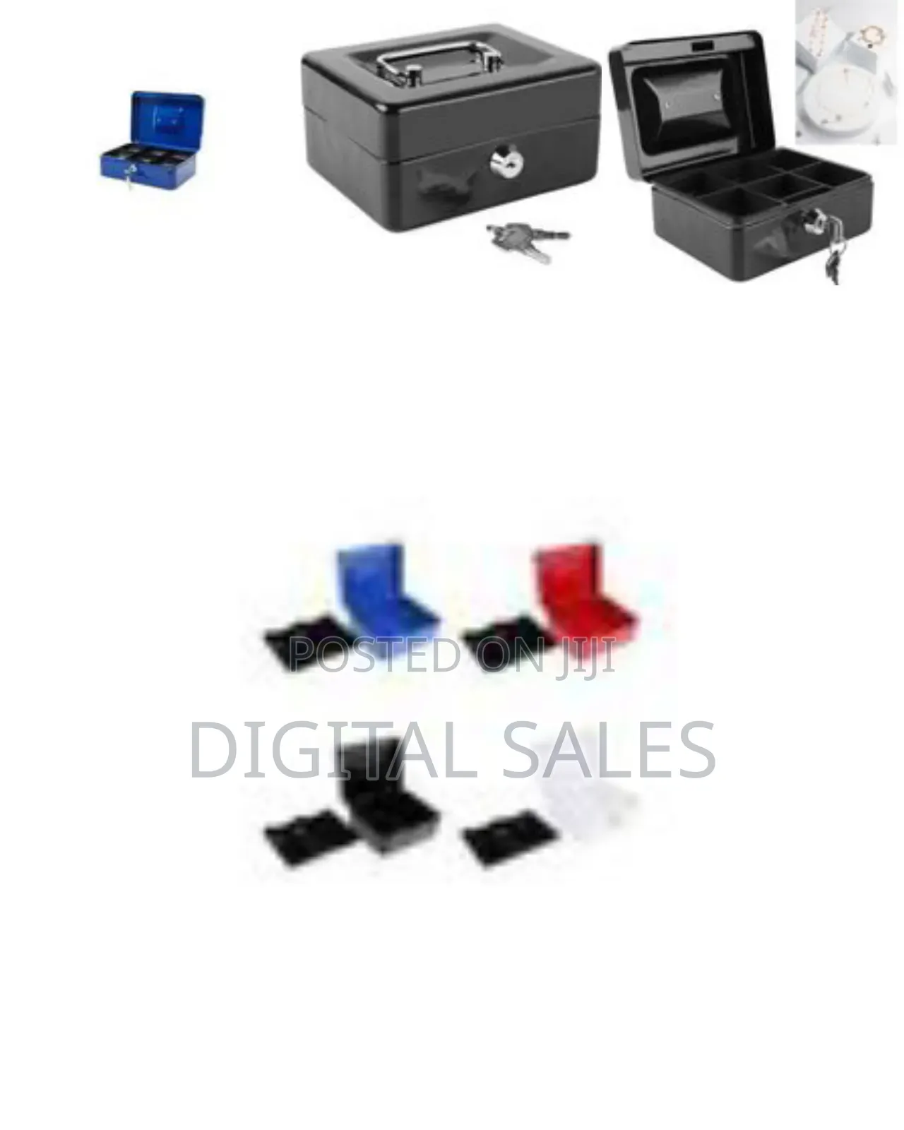 Portable Metal Cash Box With Key Loc
