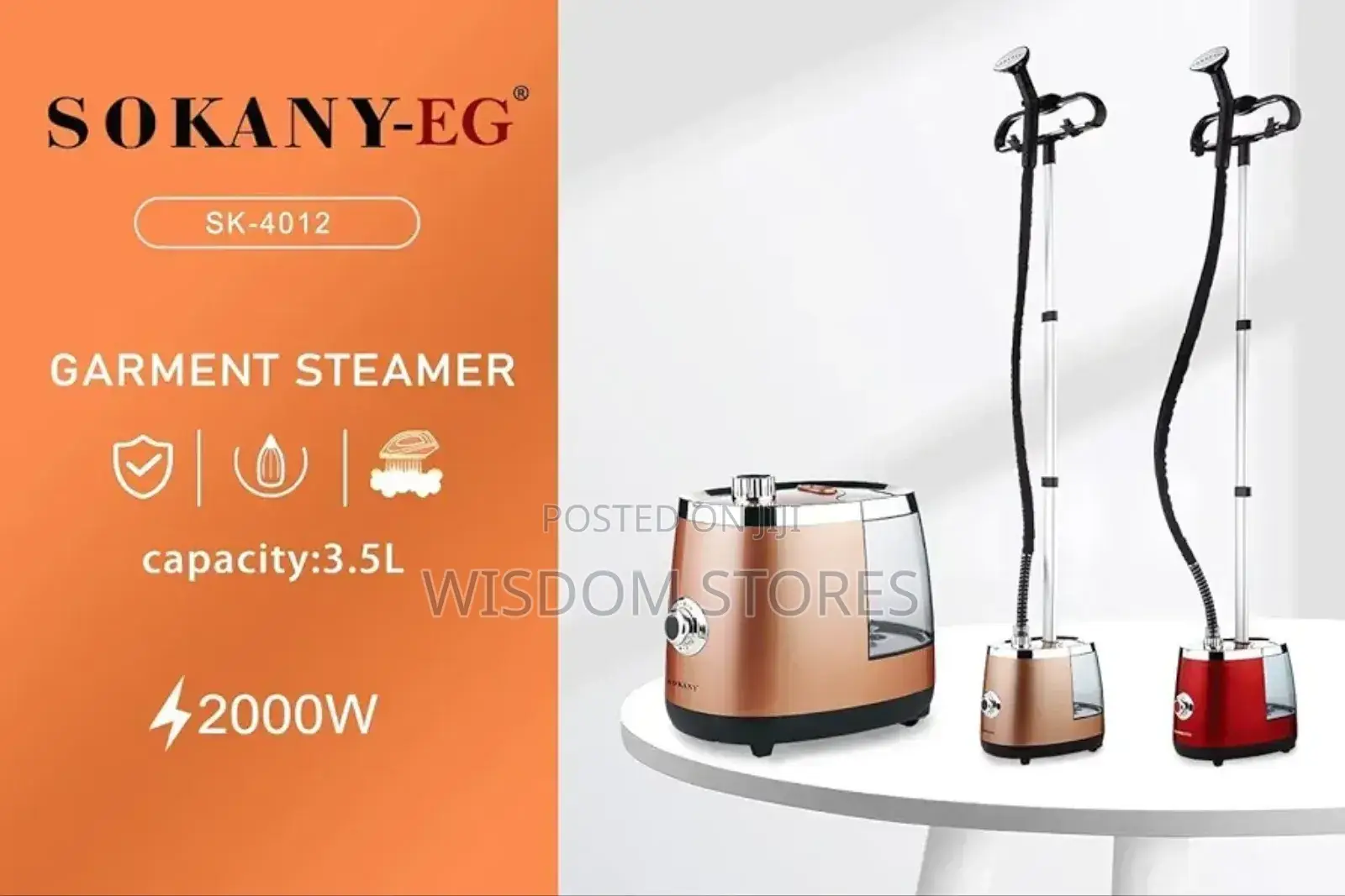 Sokany Garment Steamer 3.5l Sk-4012 2000 Watt