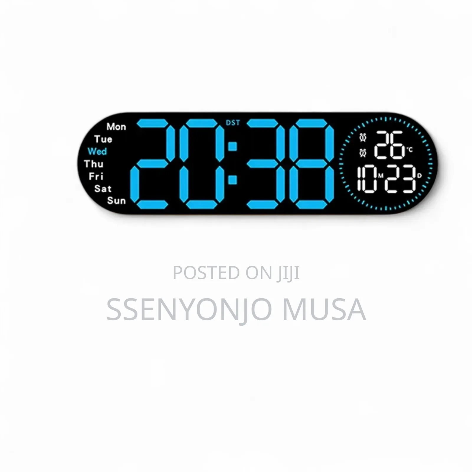 Led Digital Alarm Clock With Dual Alarms – Adjustable Brightness