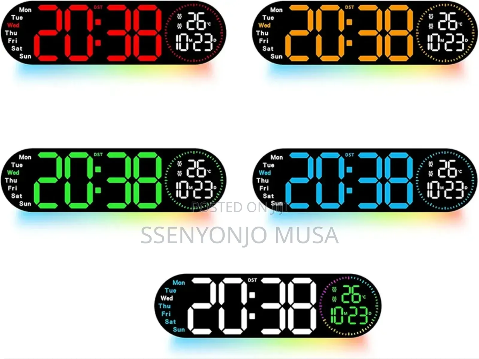 Led Digital Alarm Clock With Dual Alarms – Adjustable Brightness