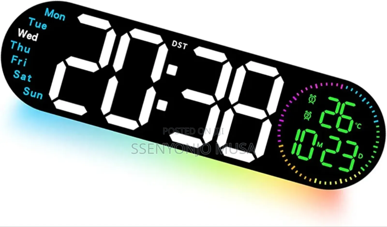 Led Digital Alarm Clock With Dual Alarms – Adjustable Brightness