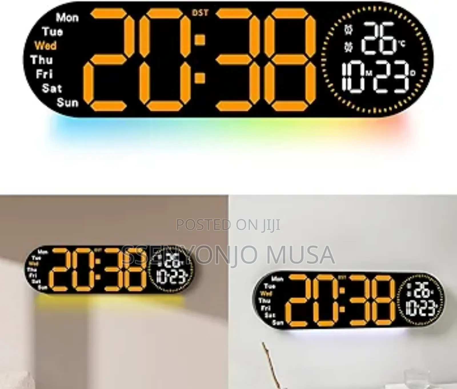 Led Digital Alarm Clock With Dual Alarms – Adjustable Brightness