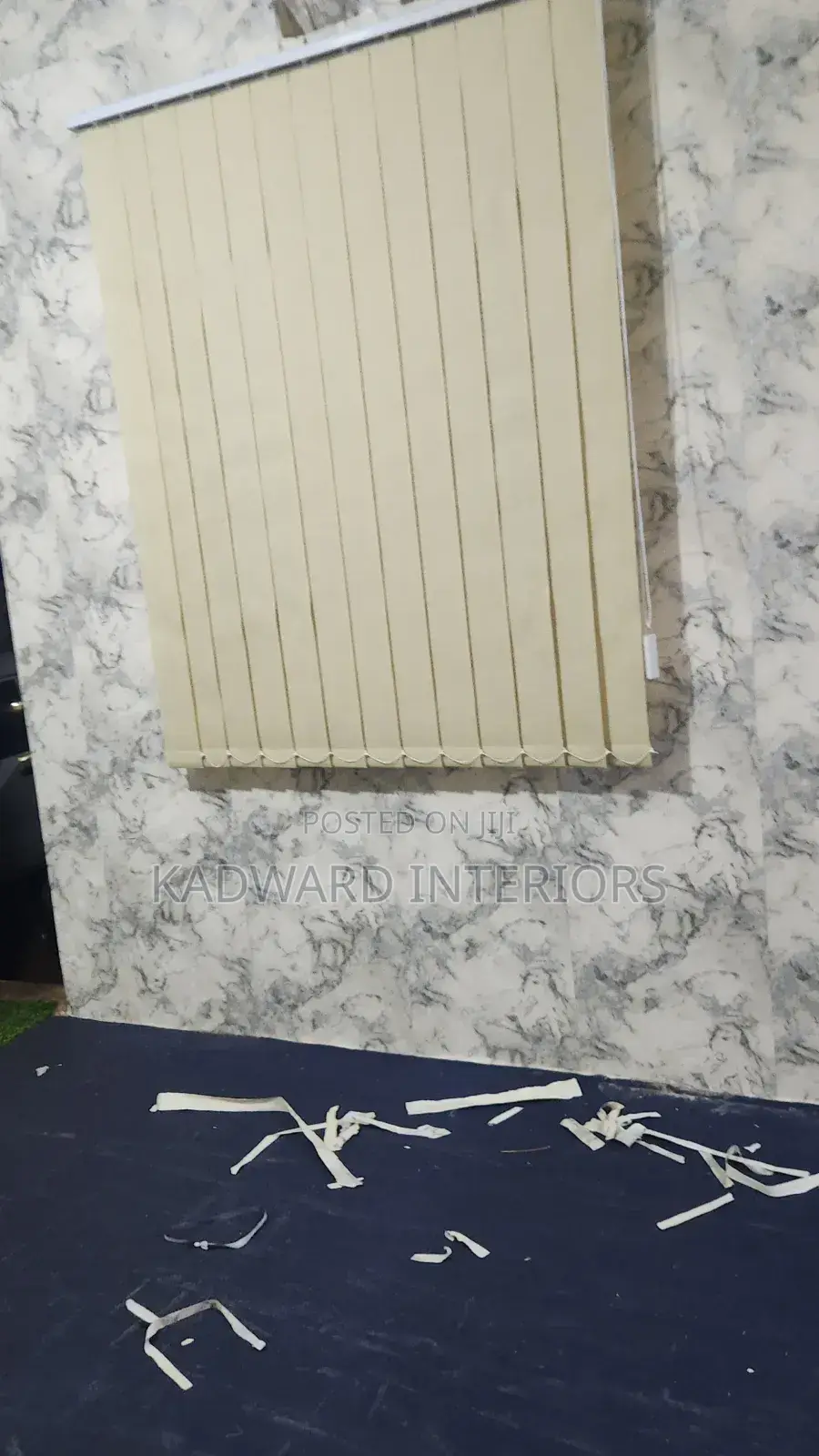 Cream Vertical Office Blinds Per Square Metre