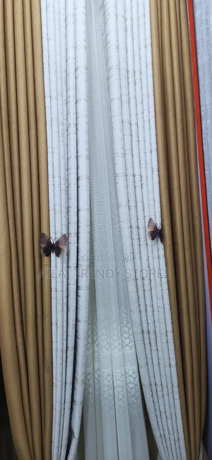 Gold and Cream Curtains Per Metre