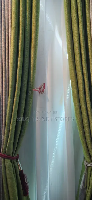 Green Kikutiya Curtains Per Metre