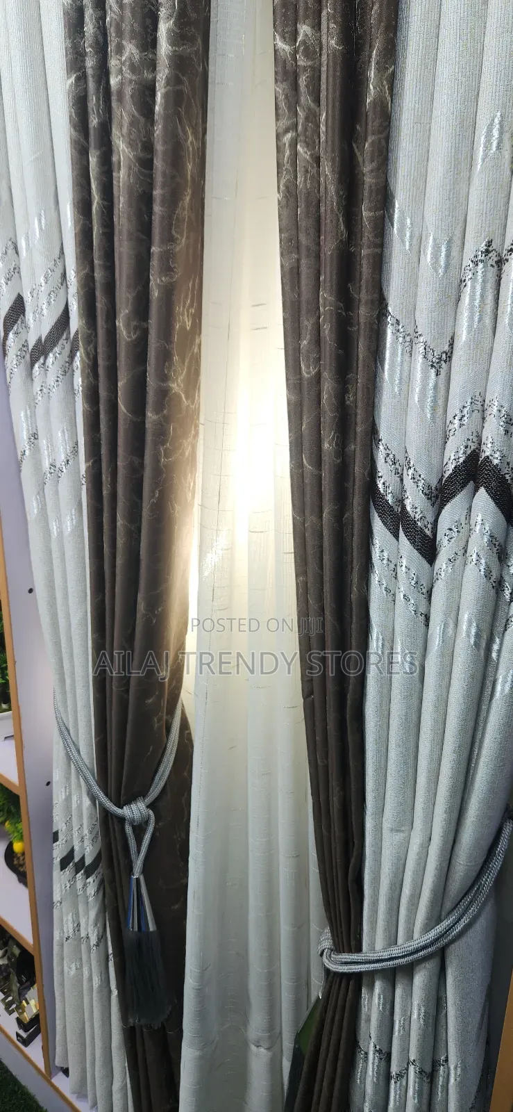 Brown Mix and Match Curtains Per Metre