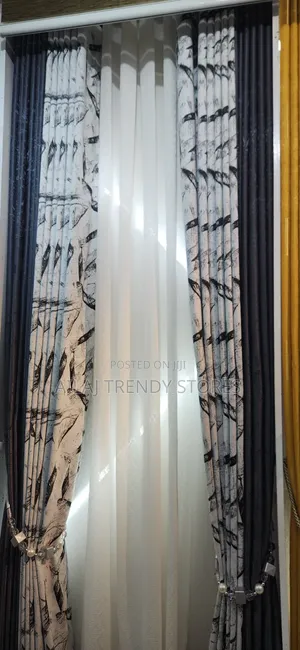 Black and White Curtains Per Metre