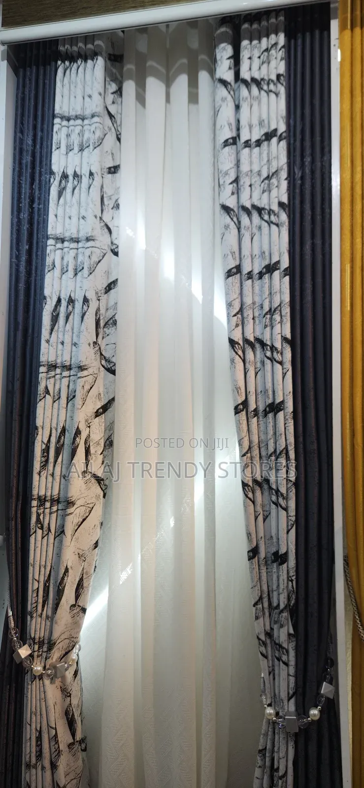 Black and White Curtains Per Metre